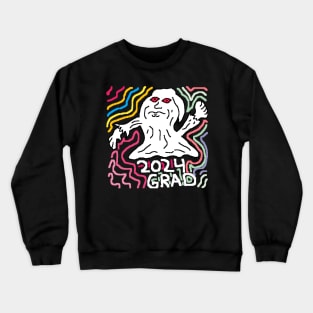 pixel art 2024 grad ghost Crewneck Sweatshirt